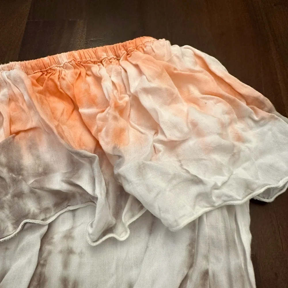 Tiare Hawaii Tie Dye Smocked Ruffle Romper